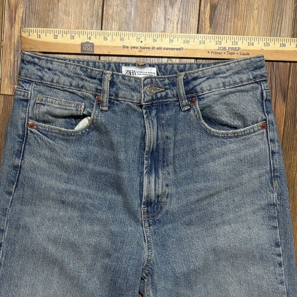 Zara Women's Straight Blue Jeans Size 8 - Picture 3 of 8